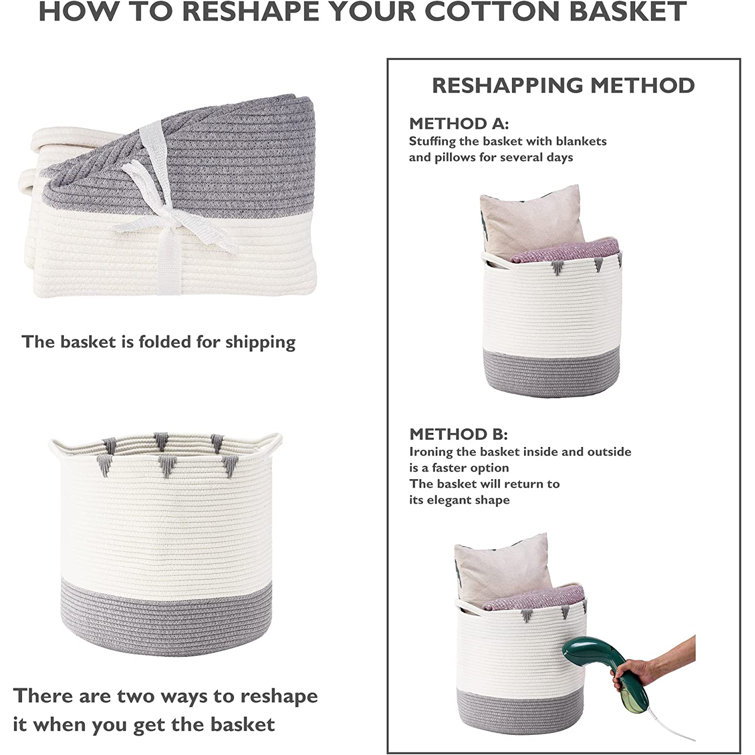 Cute baskets for clearance blankets